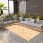 vidaXL Tapis d'extérieur ARAKIL Orange et blanc 120x180 cm PP