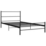 vidaXL Cadre de lit Noir Métal 100 x 200 cm