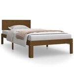 vidaXL Cadre de lit Marron miel Bois de pin massif 90x200 cm