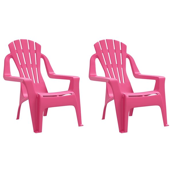 vidaXL Chaises de jardin pour enfants lot de 2 rose 37x34x44 cm PP