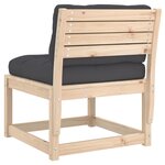 vidaXL Canapés de jardin avec coussins 2Pièces bois de pin massif