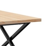vidaXL Table basse cadre en X 80x80x45 5cm bois de pin massif et fonte