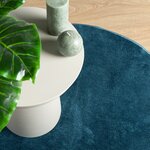 vidaXL Tapis OVIEDO à poils courts turquoise Ø 80 cm