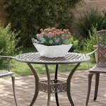 vidaXL Bac de Jardin à Fleurs 35x35x15 cm en Acier Galvanisé