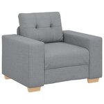 vidaXL Ensemble de Canapés avec coussin avec oreiller 3 Pièces Gris tissu