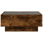 vidaXL Table basse avec LED chêne fumé 70x50x30 cm bois d'ingénierie