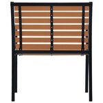 vidaXL Chaises de jardin lot de 2 Acier et WPC Noir et marron