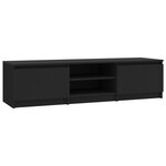 vidaXL Meuble TV Noir 140x40x35 5 cm Bois d'ingénierie