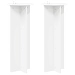 vidaXL Support de Plante 2 pièces Blanc Ø40 x 100 cm Bois d'ingénierie
