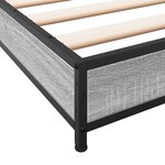 vidaXL Cadre de lit sonoma gris 140x190 cm bois d'ingénierie et métal