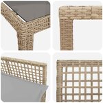 vidaXL Ensemble de salle à manger pour jardin 11 Pièces Beige Poly rotin
