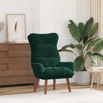 vidaXL fauteuil Vert foncé 69 x 74 x 93 cm Velours