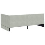 vidaXL Cadre de lit d'angle Gris clair 100 x 200 cm Velours