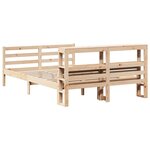 vidaXL Cadre de lit avec tête de lit 120x200 cm bois de pin massif