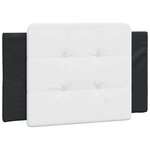 vidaXL Cadre de lit avec tête de lit noir et blanc 80x200cm similicuir