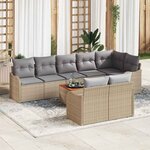 vidaXL Ensemble de canapé de jardin 9 Pièces beige et gris clair