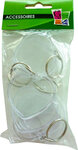 Porte-clés transparents coeur 6 pièces