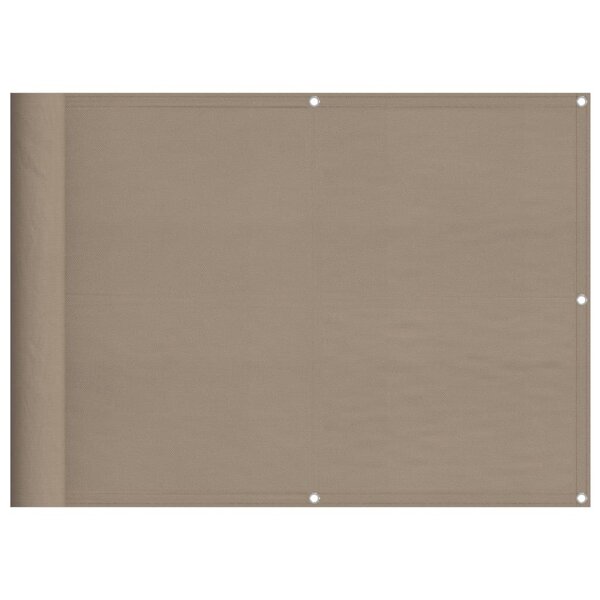 vidaXL Écran de balcon taupe 75x1000 cm 100  polyester oxford