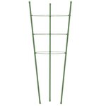 vidaXL Supports pour plantes de jardin 3 anneaux 5Pièces Vert 60 cm Acier