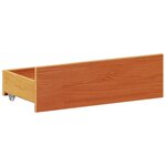 vidaXL Cadre de lit sans matelas avec tête de lit brun cire 160x200 cm