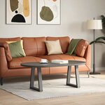 vidaXL Pieds de table basse en forme de V  2 pièces  anthracite  38 x (42-43 3) cm  acier