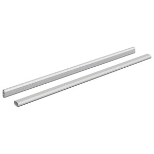 vidaXL Tige de placard 2 Pièces Argenté 764 x 15 x 29 mm