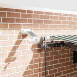 vidaXL Auvent Rétractable with Vert et blanc 450 × 300 cm tissu