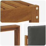 vidaXL Ensemble de canapés d'extérieur 7 Pièces Naturel et Anthracite