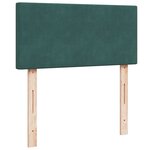vidaXL Cadre de lit ottoman avec matelas vert foncé 90x190 cm velours