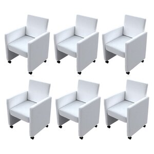 vidaXL Chaises à manger lot de 6 blanc similicuir