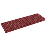 vidaXL Tapis d'escalier auto-adhésifs Rayé 15 Pièces Rouge 65 x 21 x 4 cm