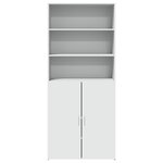 vidaXL Buffet haut blanc 80x42 5x185 cm bois d'ingénierie