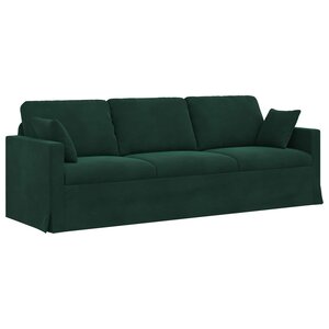 vidaXL Canapé Vert foncé 228 x 78 x 80 cm Velours