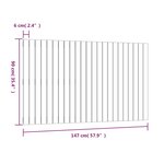 vidaXL Tête de lit murale Marron miel 147x3x90 cm Bois massif de pin