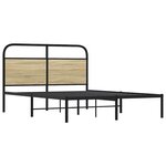 vidaXL Cadre de lit sans matelas 135x190 cm chêne sonoma