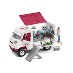 Schleich figurine 42370 - vétérinaire mobile avec poulain hanovrien - cheval - horse club