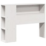 vidaXL Lit bibliothèque sans matelas blanc 100x200 cm bois pin massif
