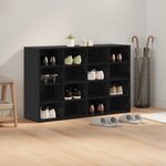 vidaXL Cabinet à chaussures Chêne noir 103x30x51 cm Bois d'ingénierie