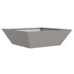 vidaXL Pot en métal Acier corten 50 x 50 x 15 cm Incrustations décoratives