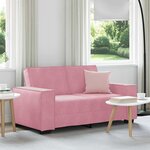 vidaXL Canapé à 2 places Rose 120 cm Velours