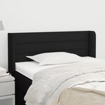 vidaXL Tête de lit avec oreilles Noir 93x16x78/88 cm Tissu