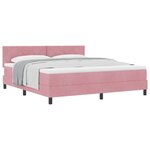 vidaXL Lit à ressorts avec tête de lit Rose 180 x 200 cm Velours