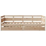 vidaXL Lit de jour avec tiroirs sans matelas 90x190 cm bois massif