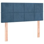 vidaXL Sommier à lattes de lit et matelas et LED Bleu foncé 90x200 cm