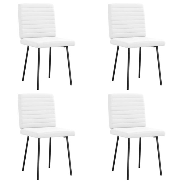 vidaXL Chaises à manger lot de 4 blanc similicuir