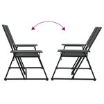 vidaXL Banc de jardin 2 places 165 cm Noir Acier