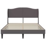 vidaXL Cadre de lit avec tête de lit Gris 140 x 200 cm Simili cuir