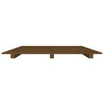 vidaXL Cadre de lit Marron miel 90x200 cm Bois de pin massif