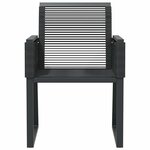 vidaXL Chaises de jardin lot de 4 noir résine tressée