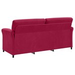 vidaXL Sofa 3 places Bordeaux 198 x 83 x 95 cm Velours